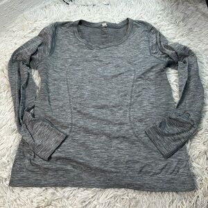 Lululemon Swiftly Relaxed Long Sleeve Slate / White